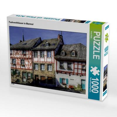CALVENDO Puzzle Fachwerkhäuser in Monreal | 1000 Teile Lege-Größe 64x48cm Foto-Puzzle für glückliche Stunden