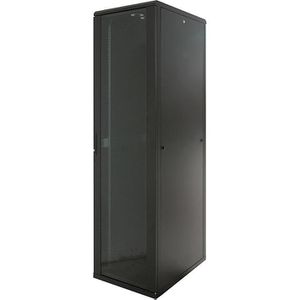 LogiLink Netzwerkschrank Canovate Network, D16S66B, 19 Zoll, Standgehäuse, bis 1500 kg, 600 x 878 x 600 mm, schwarz, 16 HE