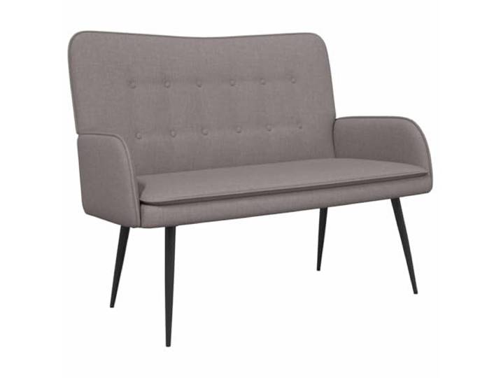 hliofuir 2-Sitzer Sofa Polstersofa Taupe 115 x 61 x 87 cm Couch Kompaktes Polstermöbel mit Schaumstoffpolsterung und Knopfverzierung für Wohnzimmer, Schlafzimmer oder Lounge-Bereiche.