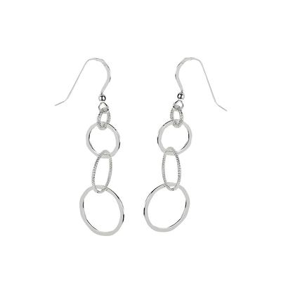 Paar Ohrhänger FIRETTI "Schmuck Geschenk Silber 925 Ohrschmuck Ohrhaken Kreis in Kreis", silber (silberfarben), Ohrringe, Damen, Silber 925 (Sterlingsilber)