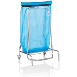WAS Germany - Müllbeutelhalter mit Fußpedal, Höhe 95 cm, Edelstahl