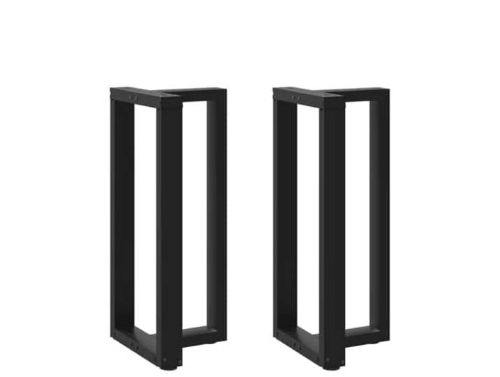 HGDFWRQW 2er Set Bartischbeine T-Form aus Stahl 40x35x91 cm Schwarz Robuste T-Gestelle für Stehtische in Küche und Partykeller mit höhenverstellbaren Bodengleitern gegen Wackeln.