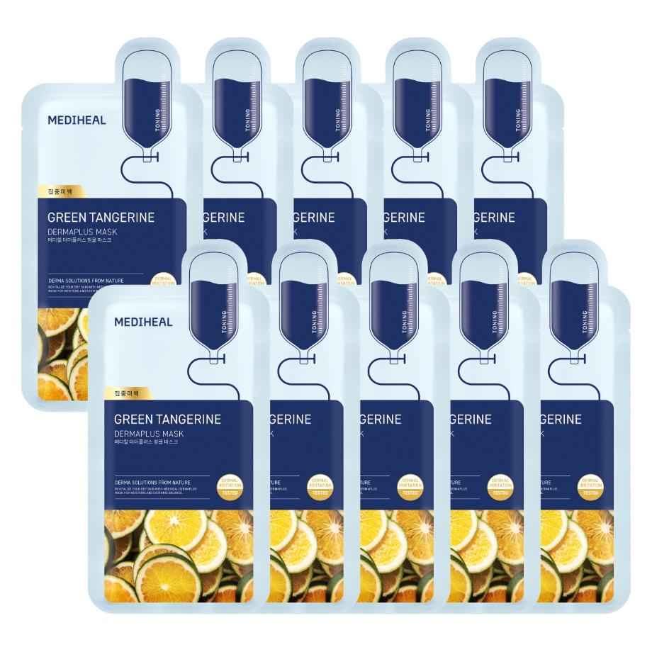 Mediheal - Dermaplus Green Tangerine Mask - Green - 10 pcs. (370 g) (MEH-00051)