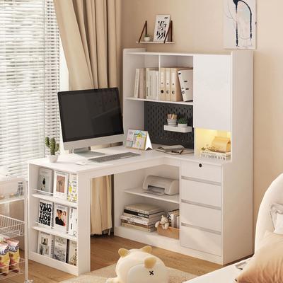 Telepassa L Shaped Left/Right-Hand Return L-Shaped Desk with 2 USB ports