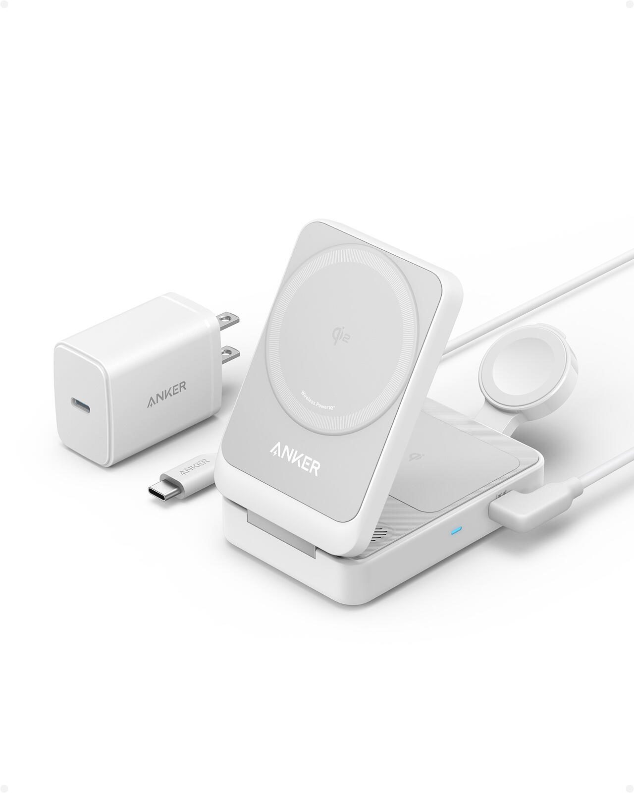 Anker MagGo 15W 3in1 USB-C Wireless Ladegerät, weiß B2557321