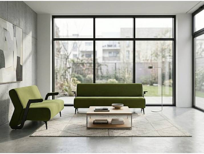JVmoebel Polstergarnitur 3-Sitzer-Sofa 2-Sitzer-Sofa modern olivgrün elegant Leder vielseitig, (2-tlg., 3-2)