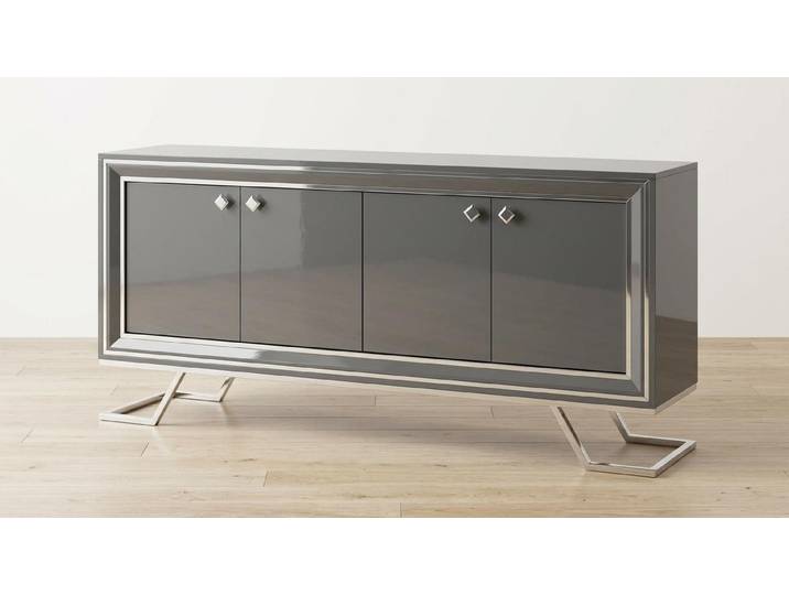 JVmoebel Konsolentisch Moderne silberne Konsole für Wohnzimmer, praktisch und geräumig, Made in Europa