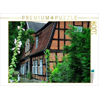 CALVENDO Puzzle Fachwerk in Mecklenburg Vorpommern | 1000 Teile Lege-Größe 64x48cm Foto-Puzzle für glückliche Stunden
