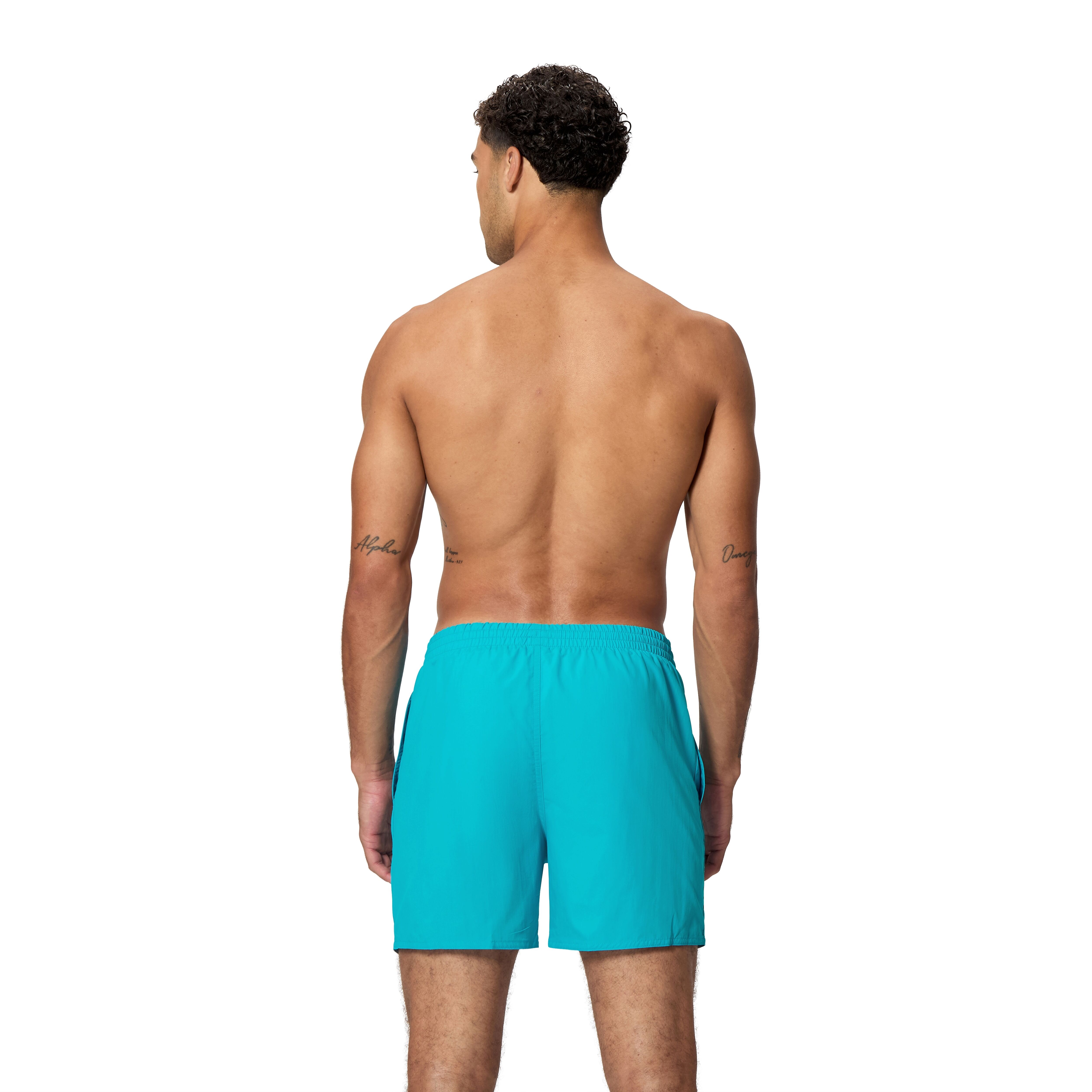 Badeshorts SPEEDO "Mens Essential 16" Watershort", Herren, Gr. M (50), N-Gr, blau (tur), Obermaterial: 100% Nylon, Badehosen Badeshorts, mit seitlichem Taschenentwässerungssystem, aus leichtem Nylongewebe tur M (50), N-Gr
