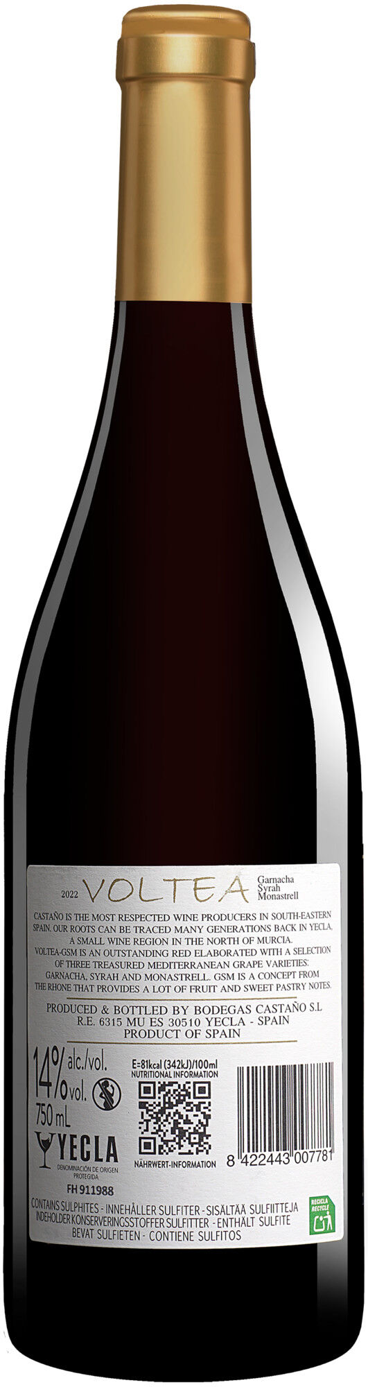 Castaño Voltea GSM 2022 14% Vol. Rotwein Trocken aus Spanien