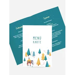 Menükarten zu Weihnachten selbst gestalten mit Spruch und Fotos im Onlinedesigner bei Meine-Kartenmanufaktur.de