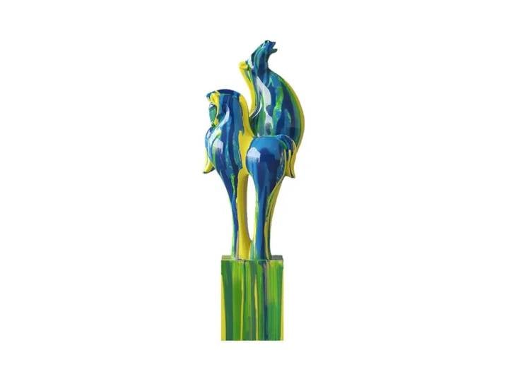 Ornement de cheval fluide haut de gamme pour salon, cave à vin, entrée de maison - Figurines et miniatures uniques, cadeau