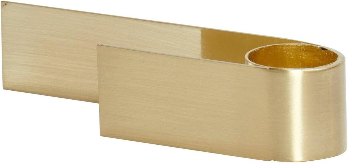 Elegante Messing Kandelaar voor Taperkaarsen - Hoogte: 12 cm