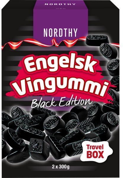 Nordthy Engelsk Vingummi Black Edition, 600g
