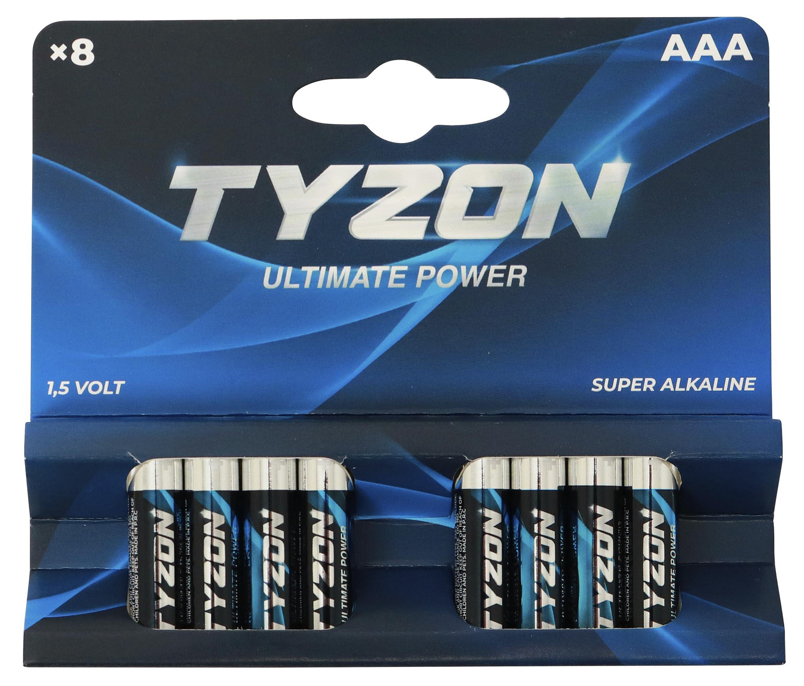 TyZon Wegwerpbatterijen AAA Alkaline 1,5 V, 8 stuks
