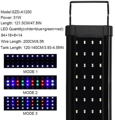 Uplift Essentials Aquarium LED Light Super Slim Waterproof Clip Lamp For Fish Tanks And Plant Growth szd a1200
