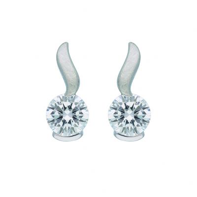 Paar Ohrstecker ADELIA´S "Ohrstecker Ohrringe 925 Silber mit Zirkonia", transparent (silber), Ohrringe, Damen, Damen, Silber 925 (Sterlingsilber), Silberohrringe