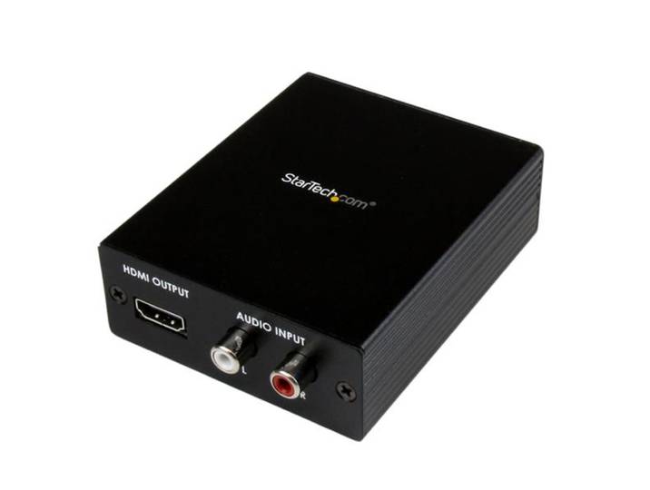 StarTech.com Convertisseur Vidéo Composante YPbPr (YUV) ou VGA et Audio vers HDMI - 1920x1200, Noir, 1920 x 1200 pixels, HDMI, VGA, 110 - 240 V, 5 V V