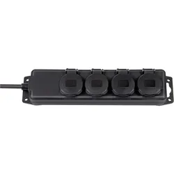 brennenstuhl Extension socket IP44 4-way black 2m H07RN-F 3G1,5 - Steckdosenleis...