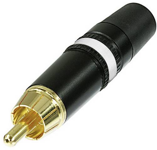 Rean AV NYS373-9 Cinch-Steckverbinder Stecker, gerade Polzahl: 2 Schwarz, Weiß 1St.