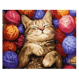 Ideyka Malen nach Zahlen - Katze im Gewirr 40x50cm (66128861)