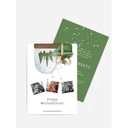 Grußkarten Weihnachten selbst gestalten mit Spruch und Fotos im Onlinedesigner bei Meine-Kartenmanufaktur.de
