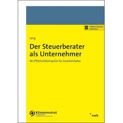 Der Steuerberater als Unternehmer, Fachbücher von Thomas Lang