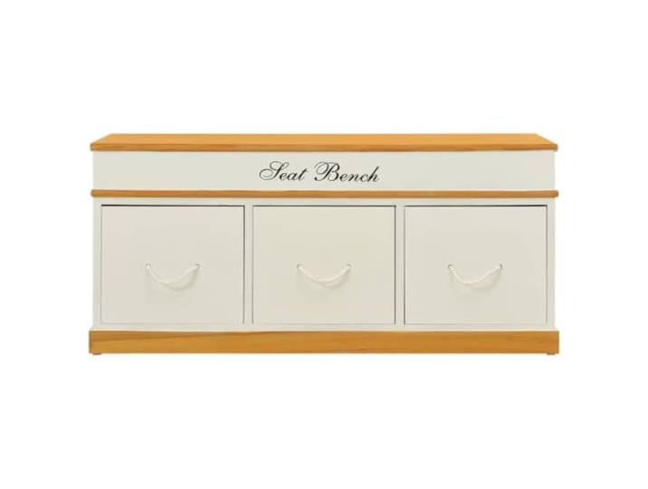 HBBMGYD Aufbewahrungsbank aus robustem Holz mit 3 Schubladen Eingangsmöbel, Ankleidezimmer, Schlafzimmer, Belastung 110 kg pro Sitz, 2-3 Erwachsene