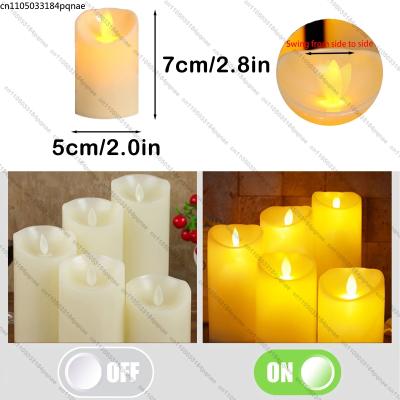 Uplift Picks 10240PCS Flameless Pillar Candles With Remote Control And Flickering LED 7cm 60 Pcs