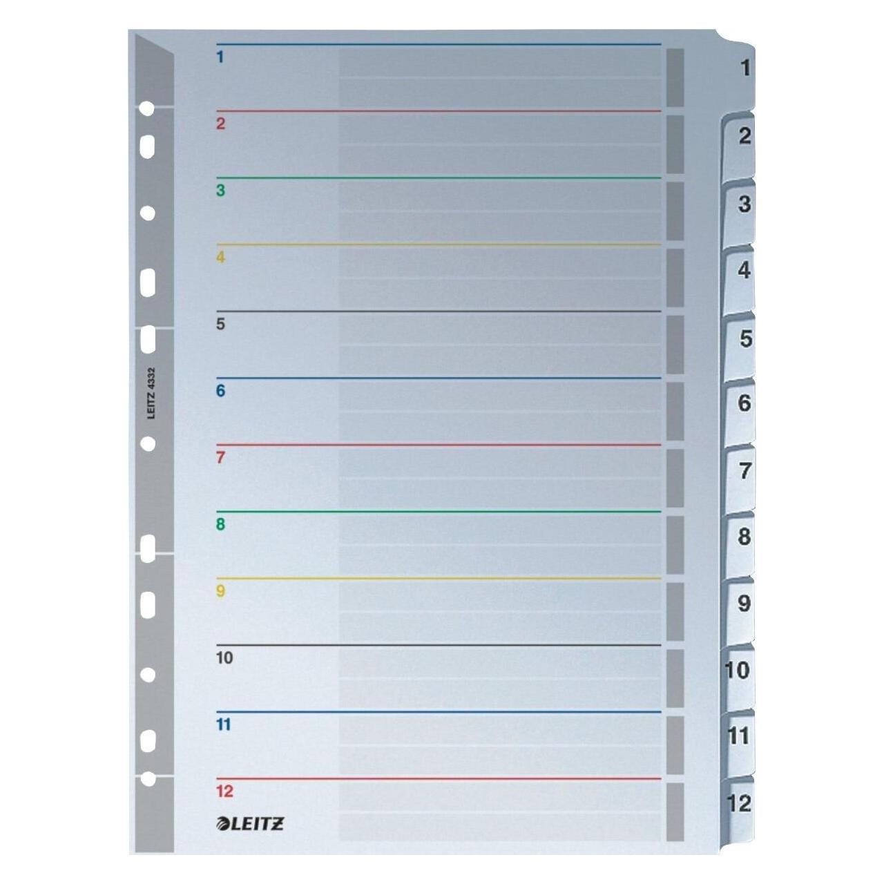Leitz Kunststoff-Register - wiederbeschreibbar (43320000)