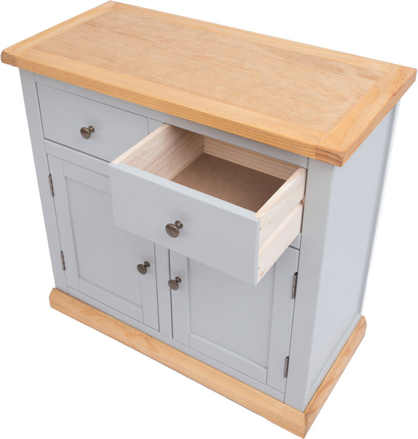 August Grove Naugle 84 cm W Sideboard Grey/Brown/Bronze 80cm H X 84cm W X 40cm D