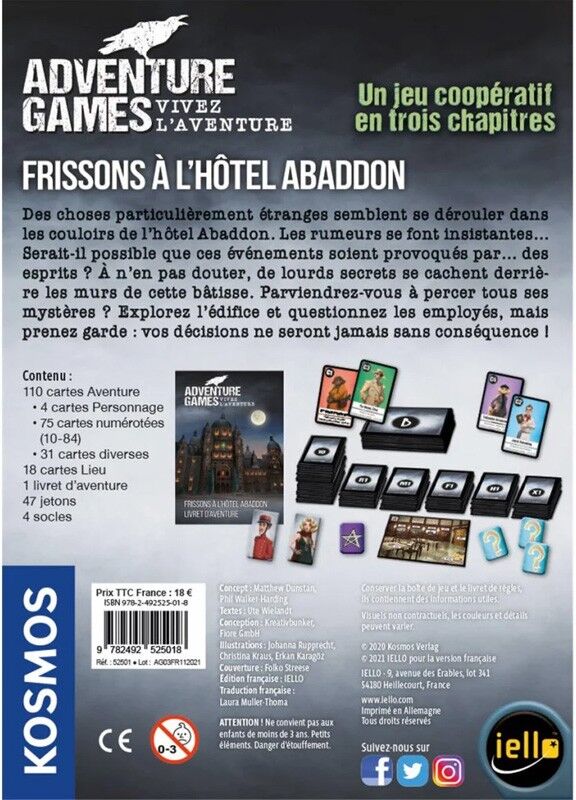 Kosmos Adventure Games : Frissons à l'Hotel Abaddon