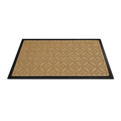 Fußmatte WECON HOME "Midnight Mosaic", beige (honig beige), B:60cm H:4mm L:90cm, Polyester, Teppiche, Fußmatte, pflegeleicht, rutschfest, Ornamente, Innen & Außen, Schmutzfangmatte