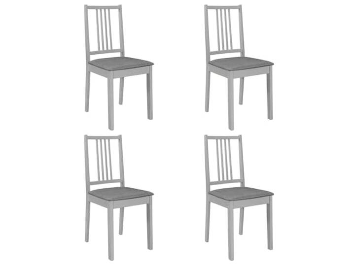KTHLBRH 4er Set Esszimmerstühle Mit Polstern Grau Massivholz Massivholz, gepolstert, 110kg belastbar, pflegeleichte Oberfläche, moderne Optik