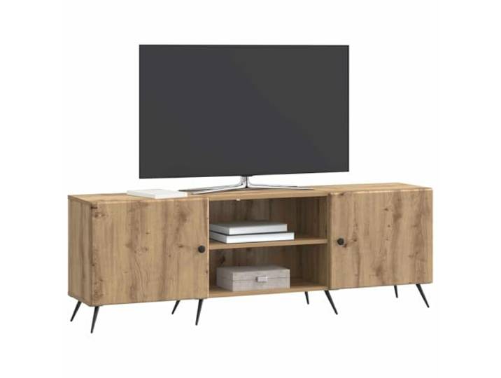 GKHPYURE TV-Schrank Eiche Handwerk 150 x 31 x 50 cm Technisches Holz, Türen mit Scharnieren 90°, große Lagerung, 60 kg Kapazität