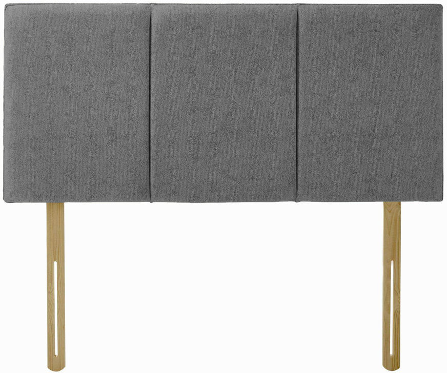17 Stories Ergys Upholstered Chenille Headboard Chenille/Charcoal Double (4'6)