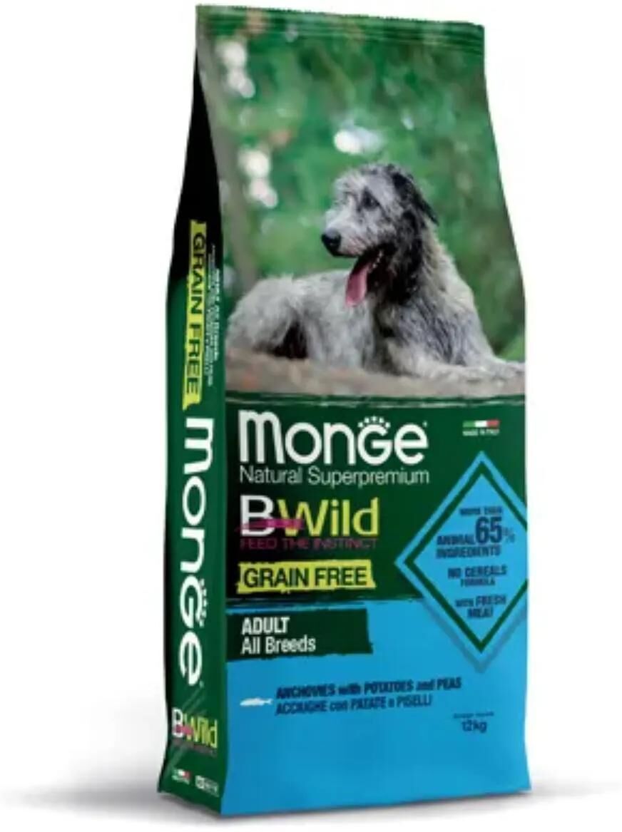 Kit Risparmio 2x12KG Monge Natural Superpremium BWild Adult Acciughe 2X12KG