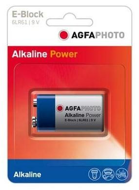 AgfaPhoto E-Block Alkaline batterij 6LR61 9V (1 stuk)