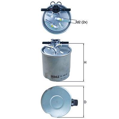 Mahle Kraftstofffilter [Hersteller-Nr. KL440/40] für Renault, Nissan