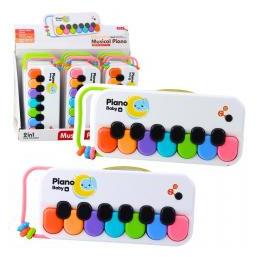 Lean Toys Pädagogisches Musikklavier für Kinder mit interaktiven, bunten Perlen (65649602)