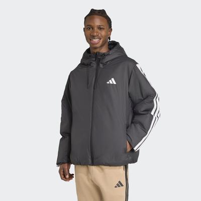 Outdoorjacke ADIDAS SPORTSWEAR "ESSENTIALS CLIMAWARM 3-STREIFEN INSULATED", Herren, Gr. XXL, schwarz, Obermaterial: 100% Polyester, Jacken Outdoorjacke