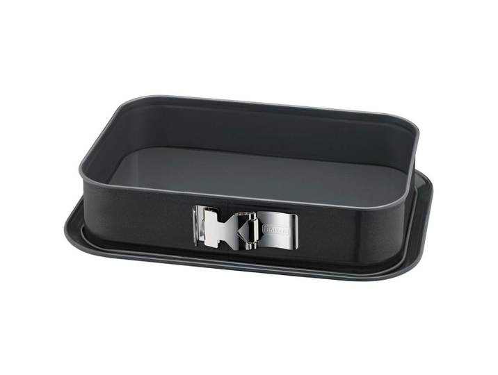 Kaiser Springform, Grau, Metall, rechteckig, 24x35 cm, antihaftbeschichtet, Backen & Backzubehör, Backformen, Springformen