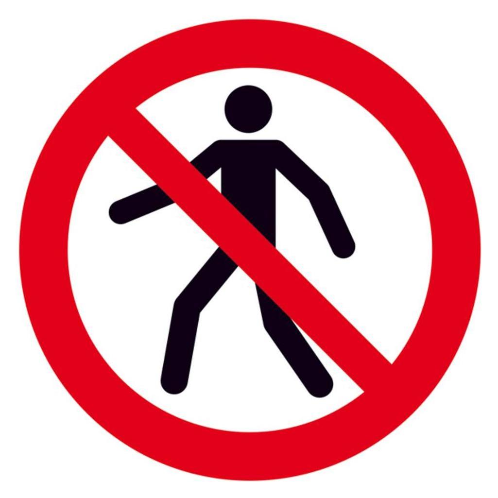 BRW Verbotsschild Für Fussgänger verboten - Ø 20 cm (538020.0600)