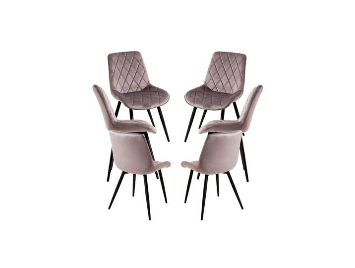 6er Set Min Samt Stühle - Gris