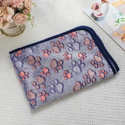 Uplifted Finds Cozy Paw Print Flannel Pet Blanket h m