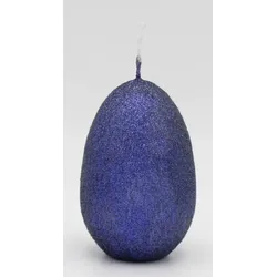 Glamour Glitter Eikerzen Lila 90 x Ø 60 mm, 6 Stück