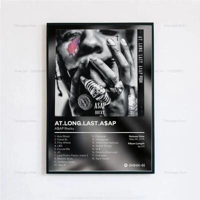 Inspired Living ASAP Rocky Testing Album Cover Print Music Wall Art For Rap Room Decor 40x60cm No Frame 5