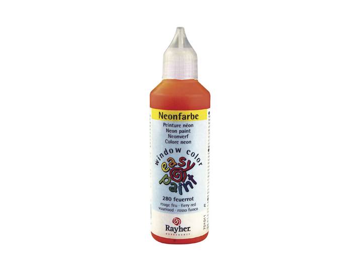 Rayher Window-Color Neonfarbe Easy Paint Feuerrot 80 ml
