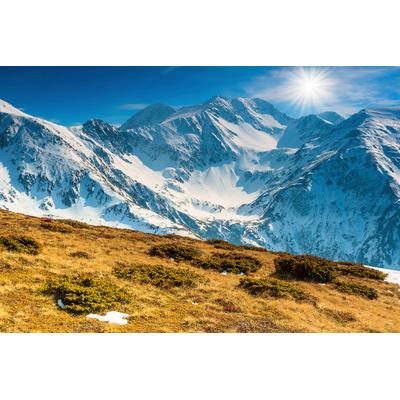 Fototapete PAPERMOON "Schneeberge", bunt, B:5m L:2,8m, Vlies, Tapeten