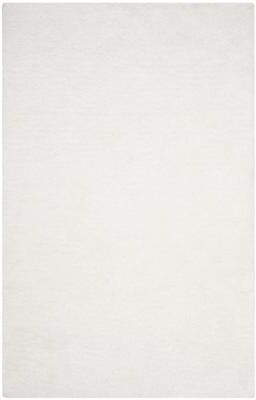 SAFAVIEH Handmade Sheep Shag Emmeline Solid Polyester Rug
